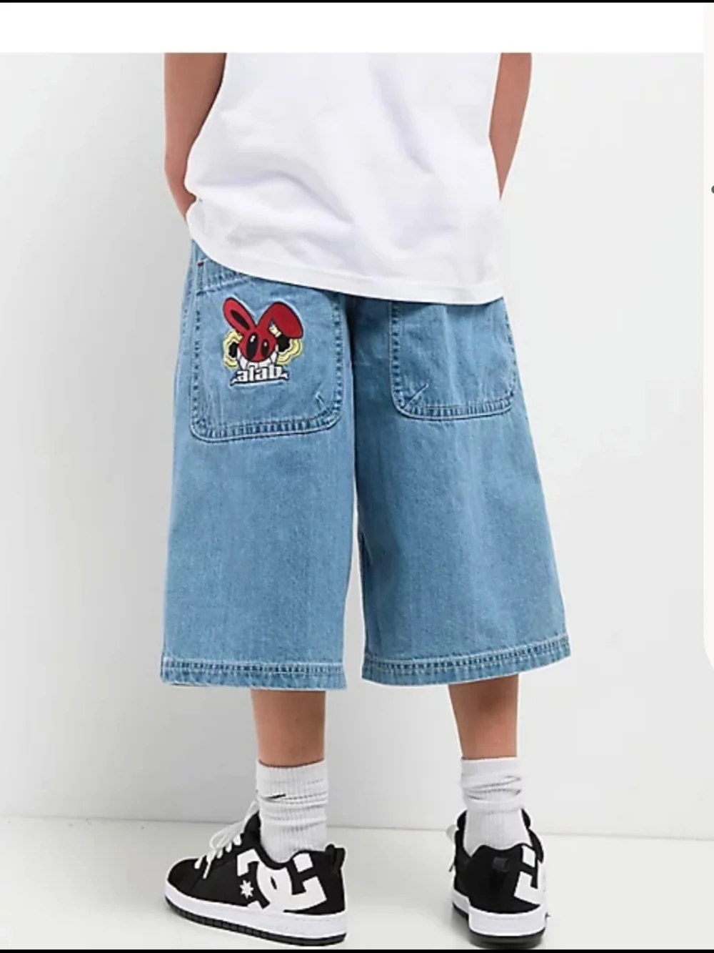 A.LAB Mega Shant Pixel Denim Shorts